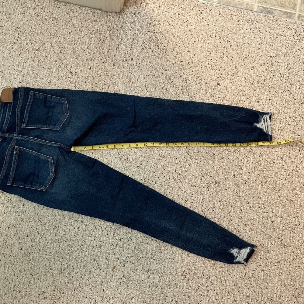 American Eagle super super stretch jegging size 2 US regular dark wash denim - Picture 3 of 7